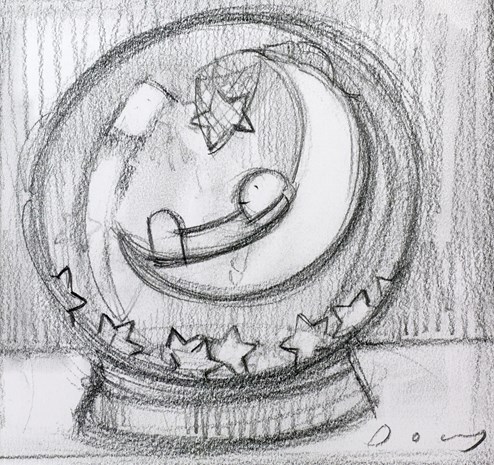 My Lucky Stars (study) by Doug Hyde - Original Drawing on Mounted Paper